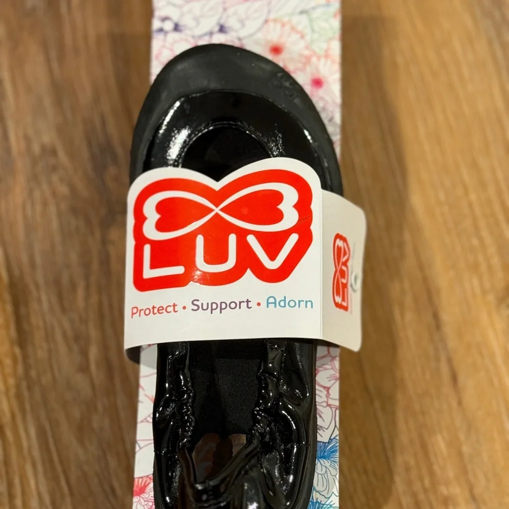 Luv Dream Toddler Girls Slip-On Flats (Size: 11.5)(Black Patent) NWT